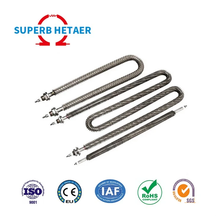 220V 1200W Double U Type Electric Stainless Steel Air Tubular Fin Heater